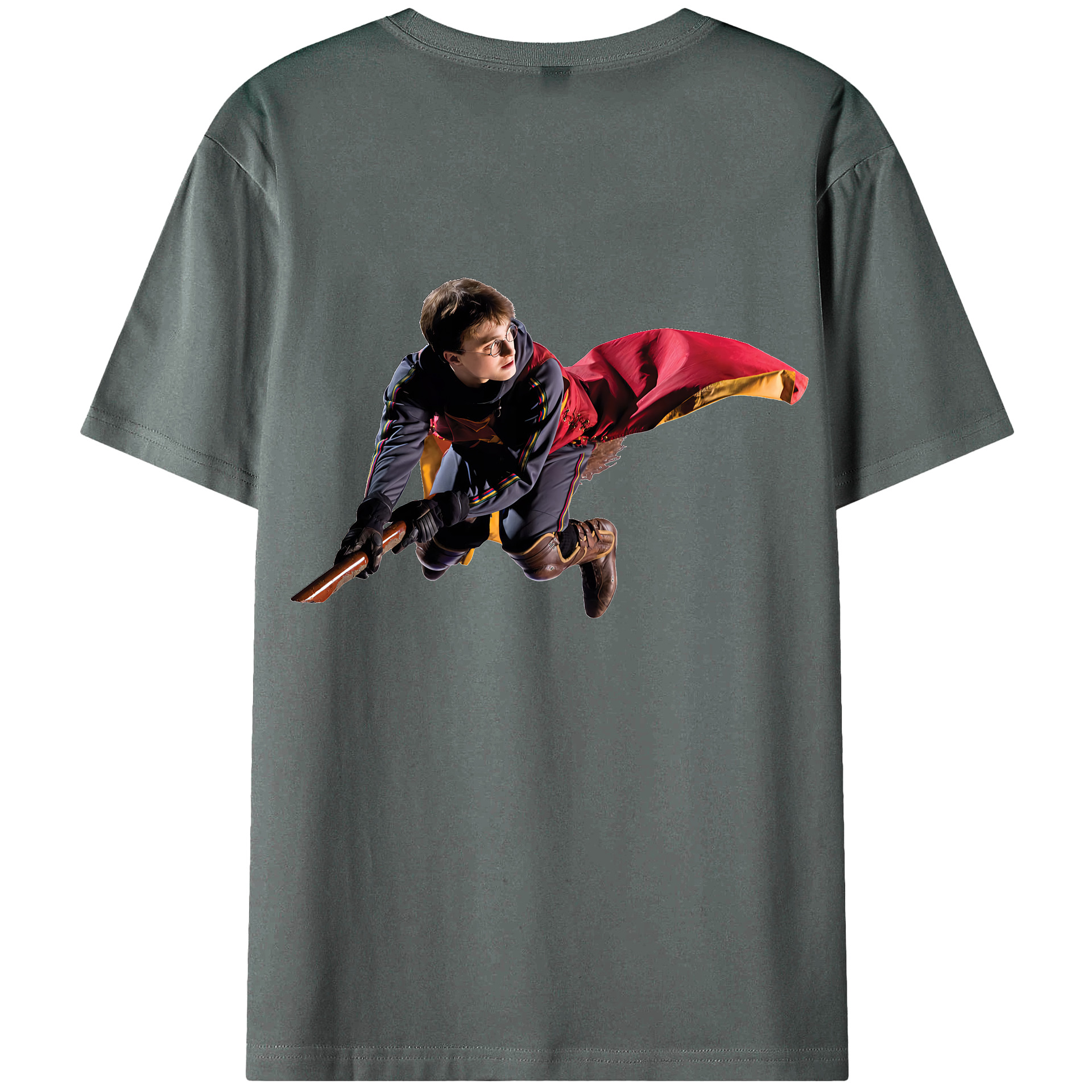 （画像用） Harry Potter ハリー・ポッターシリーズ 綿100％ メンズ半袖Tシャツ（バックプリント） 通気性
